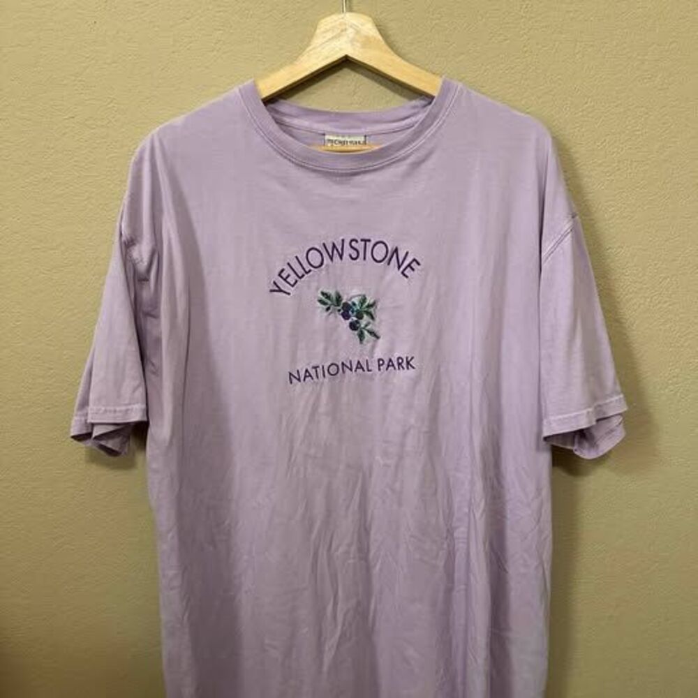 TECHSTYLES Purple Yellowstone National Park T-Shirt - XL